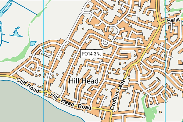 PO14 3NJ map - OS VectorMap District (Ordnance Survey) PO14 3NJ map - OS VectorMap District (Ordnance Survey)