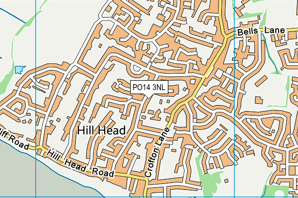 PO14 3NL map - OS VectorMap District (Ordnance Survey) PO14 3NL map - OS VectorMap District (Ordnance Survey)