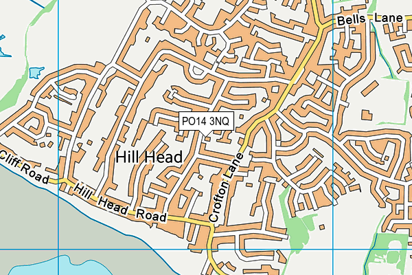 PO14 3NQ map - OS VectorMap District (Ordnance Survey) PO14 3NQ map - OS VectorMap District (Ordnance Survey)
