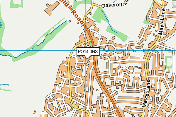 PO14 3NS map - OS VectorMap District (Ordnance Survey) PO14 3NS map - OS VectorMap District (Ordnance Survey)