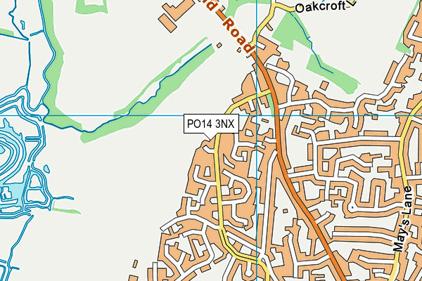 PO14 3NX map - OS VectorMap District (Ordnance Survey) PO14 3NX map - OS VectorMap District (Ordnance Survey)