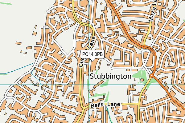 PO14 3PB map - OS VectorMap District (Ordnance Survey) PO14 3PB map - OS VectorMap District (Ordnance Survey)