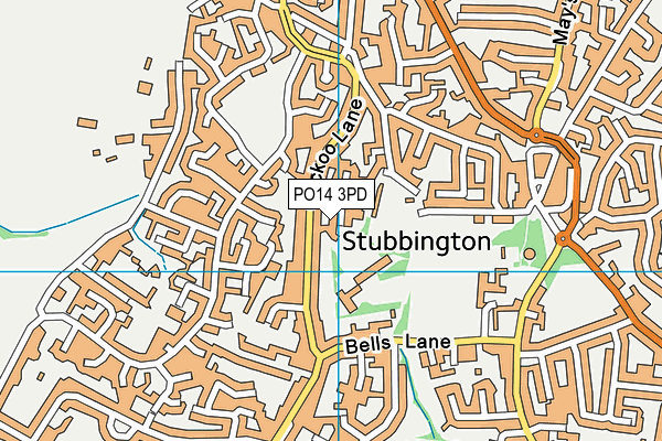 PO14 3PD map - OS VectorMap District (Ordnance Survey) PO14 3PD map - OS VectorMap District (Ordnance Survey)