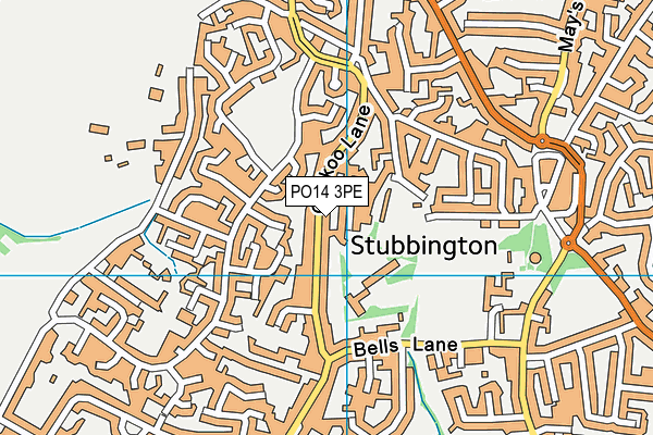 PO14 3PE map - OS VectorMap District (Ordnance Survey) PO14 3PE map - OS VectorMap District (Ordnance Survey)