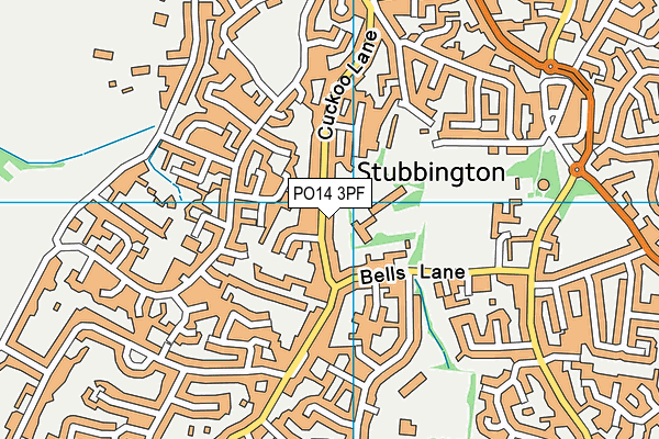 PO14 3PF map - OS VectorMap District (Ordnance Survey) PO14 3PF map - OS VectorMap District (Ordnance Survey)