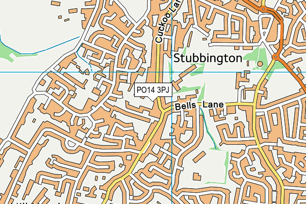 PO14 3PJ map - OS VectorMap District (Ordnance Survey) PO14 3PJ map - OS VectorMap District (Ordnance Survey)