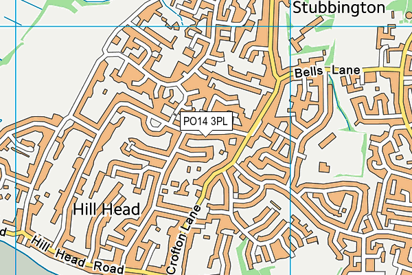 PO14 3PL map - OS VectorMap District (Ordnance Survey) PO14 3PL map - OS VectorMap District (Ordnance Survey)
