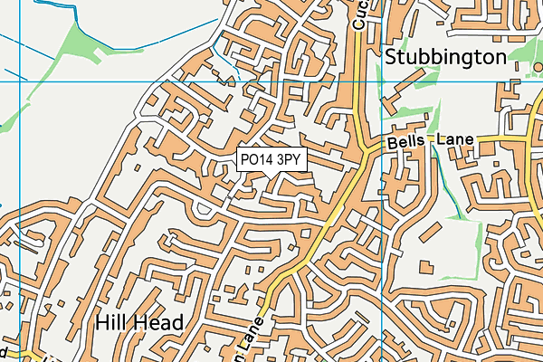 PO14 3PY map - OS VectorMap District (Ordnance Survey) PO14 3PY map - OS VectorMap District (Ordnance Survey)