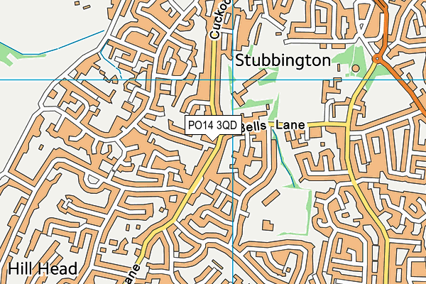 PO14 3QD map - OS VectorMap District (Ordnance Survey) PO14 3QD map - OS VectorMap District (Ordnance Survey)