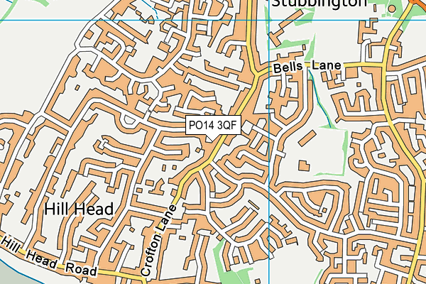 PO14 3QF map - OS VectorMap District (Ordnance Survey) PO14 3QF map - OS VectorMap District (Ordnance Survey)