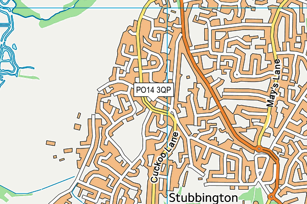 PO14 3QP map - OS VectorMap District (Ordnance Survey) PO14 3QP map - OS VectorMap District (Ordnance Survey)
