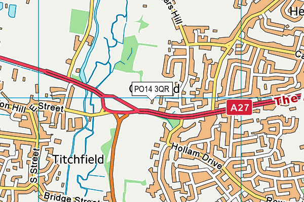PO14 3QR map - OS VectorMap District (Ordnance Survey) PO14 3QR map - OS VectorMap District (Ordnance Survey)