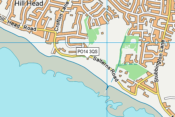 PO14 3QS map - OS VectorMap District (Ordnance Survey) PO14 3QS map - OS VectorMap District (Ordnance Survey)