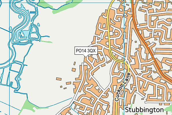 PO14 3QX map - OS VectorMap District (Ordnance Survey) PO14 3QX map - OS VectorMap District (Ordnance Survey)
