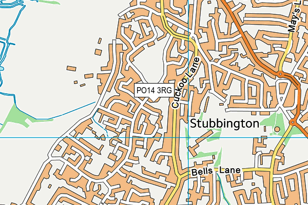 PO14 3RG map - OS VectorMap District (Ordnance Survey) PO14 3RG map - OS VectorMap District (Ordnance Survey)