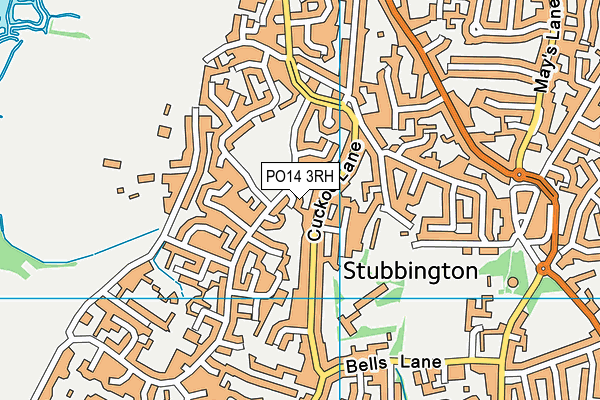 PO14 3RH map - OS VectorMap District (Ordnance Survey) PO14 3RH map - OS VectorMap District (Ordnance Survey)