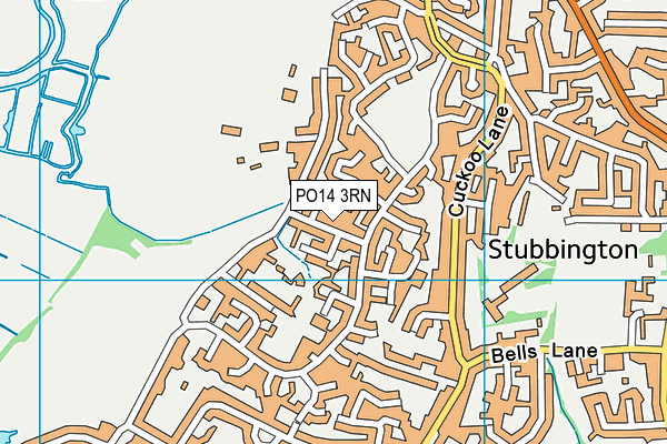 PO14 3RN map - OS VectorMap District (Ordnance Survey) PO14 3RN map - OS VectorMap District (Ordnance Survey)
