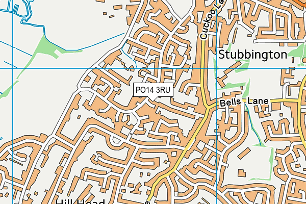 PO14 3RU map - OS VectorMap District (Ordnance Survey) PO14 3RU map - OS VectorMap District (Ordnance Survey)