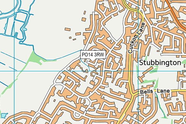 PO14 3RW map - OS VectorMap District (Ordnance Survey) PO14 3RW map - OS VectorMap District (Ordnance Survey)