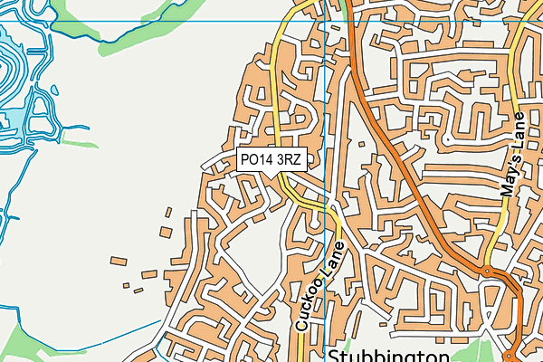 PO14 3RZ map - OS VectorMap District (Ordnance Survey) PO14 3RZ map - OS VectorMap District (Ordnance Survey)