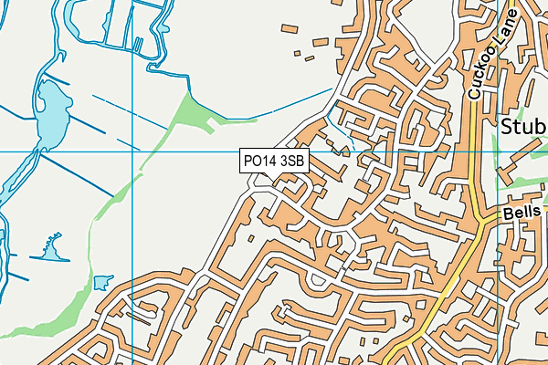 PO14 3SB map - OS VectorMap District (Ordnance Survey) PO14 3SB map - OS VectorMap District (Ordnance Survey)