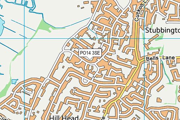 PO14 3SE map - OS VectorMap District (Ordnance Survey) PO14 3SE map - OS VectorMap District (Ordnance Survey)