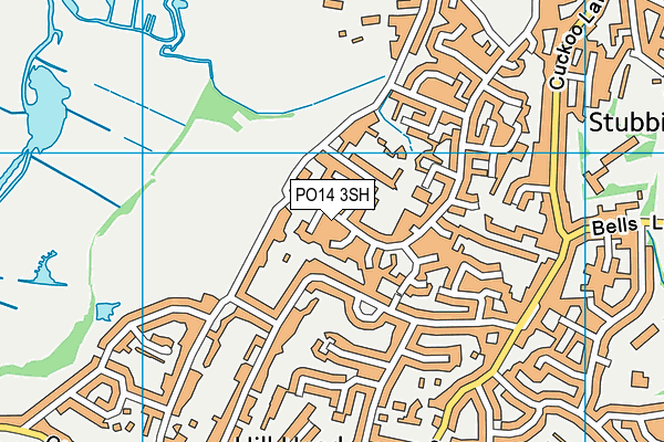 PO14 3SH map - OS VectorMap District (Ordnance Survey) PO14 3SH map - OS VectorMap District (Ordnance Survey)