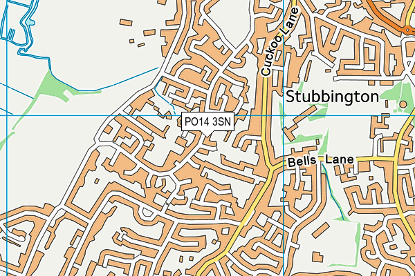 PO14 3SN map - OS VectorMap District (Ordnance Survey) PO14 3SN map - OS VectorMap District (Ordnance Survey)