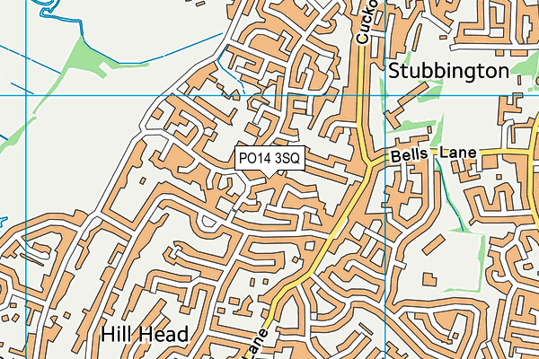 PO14 3SQ map - OS VectorMap District (Ordnance Survey) PO14 3SQ map - OS VectorMap District (Ordnance Survey)
