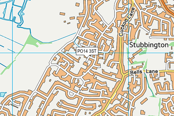 PO14 3ST map - OS VectorMap District (Ordnance Survey) PO14 3ST map - OS VectorMap District (Ordnance Survey)