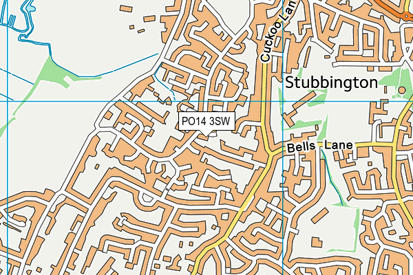 PO14 3SW map - OS VectorMap District (Ordnance Survey) PO14 3SW map - OS VectorMap District (Ordnance Survey)