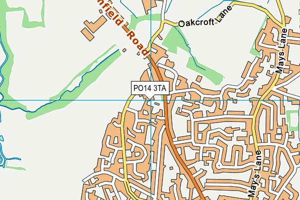 PO14 3TA map - OS VectorMap District (Ordnance Survey) PO14 3TA map - OS VectorMap District (Ordnance Survey)
