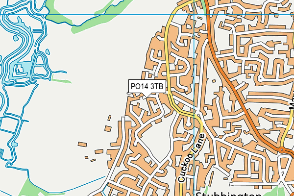 PO14 3TB map - OS VectorMap District (Ordnance Survey) PO14 3TB map - OS VectorMap District (Ordnance Survey)
