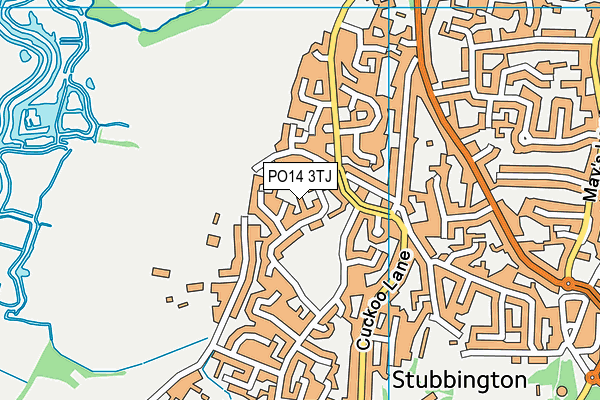 PO14 3TJ map - OS VectorMap District (Ordnance Survey) PO14 3TJ map - OS VectorMap District (Ordnance Survey)