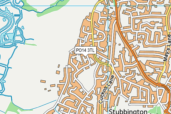 PO14 3TL map - OS VectorMap District (Ordnance Survey) PO14 3TL map - OS VectorMap District (Ordnance Survey)
