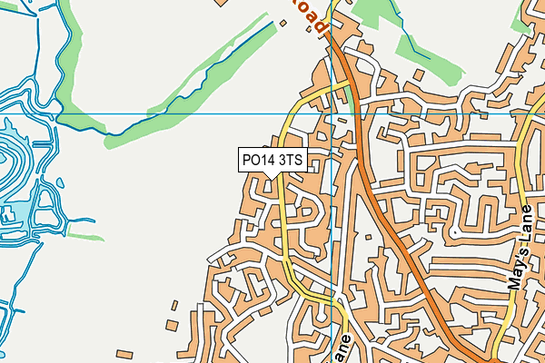 PO14 3TS map - OS VectorMap District (Ordnance Survey) PO14 3TS map - OS VectorMap District (Ordnance Survey)