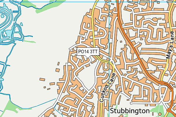 PO14 3TT map - OS VectorMap District (Ordnance Survey) PO14 3TT map - OS VectorMap District (Ordnance Survey)