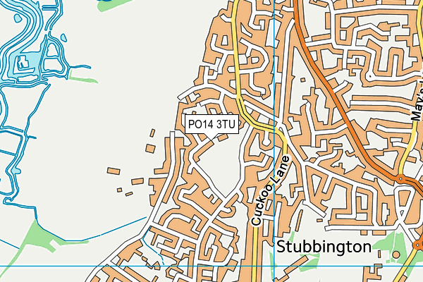PO14 3TU map - OS VectorMap District (Ordnance Survey) PO14 3TU map - OS VectorMap District (Ordnance Survey)