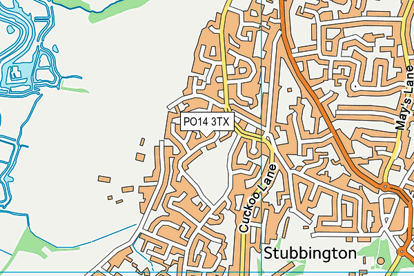 PO14 3TX map - OS VectorMap District (Ordnance Survey) PO14 3TX map - OS VectorMap District (Ordnance Survey)
