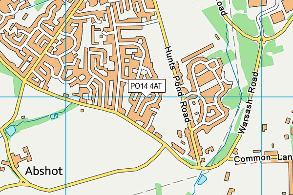 PO14 4AT map - OS VectorMap District (Ordnance Survey) PO14 4AT map - OS VectorMap District (Ordnance Survey)