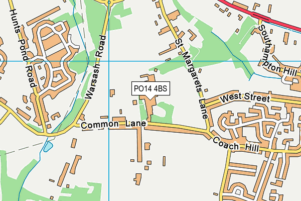 PO14 4BS map - OS VectorMap District (Ordnance Survey) PO14 4BS map - OS VectorMap District (Ordnance Survey)