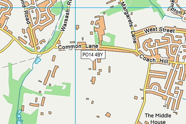 PO14 4BY map - OS VectorMap District (Ordnance Survey) PO14 4BY map - OS VectorMap District (Ordnance Survey)
