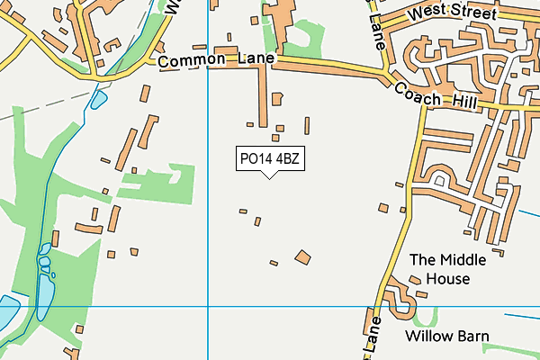 PO14 4BZ map - OS VectorMap District (Ordnance Survey) PO14 4BZ map - OS VectorMap District (Ordnance Survey)