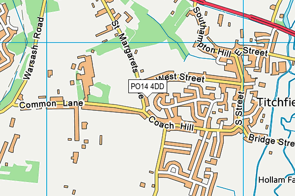 PO14 4DD map - OS VectorMap District (Ordnance Survey) PO14 4DD map - OS VectorMap District (Ordnance Survey)