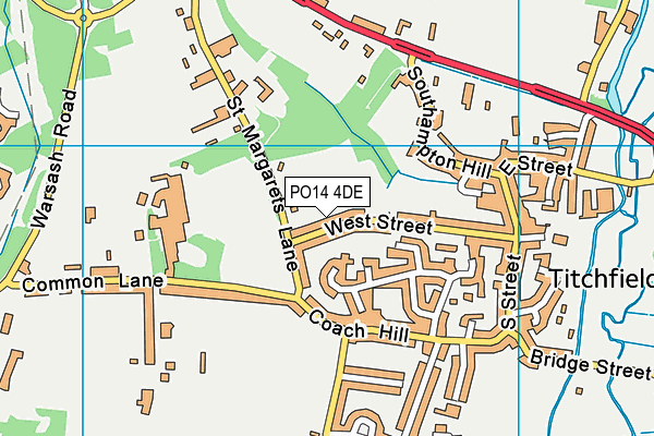 PO14 4DE map - OS VectorMap District (Ordnance Survey) PO14 4DE map - OS VectorMap District (Ordnance Survey)