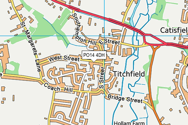 PO14 4DH map - OS VectorMap District (Ordnance Survey) PO14 4DH map - OS VectorMap District (Ordnance Survey)