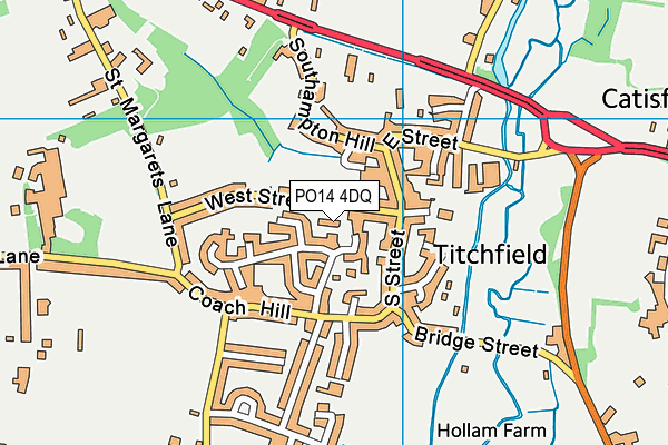 PO14 4DQ map - OS VectorMap District (Ordnance Survey) PO14 4DQ map - OS VectorMap District (Ordnance Survey)