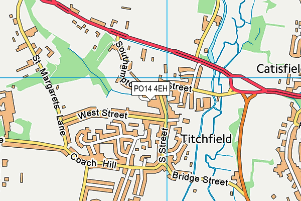 PO14 4EH map - OS VectorMap District (Ordnance Survey) PO14 4EH map - OS VectorMap District (Ordnance Survey)