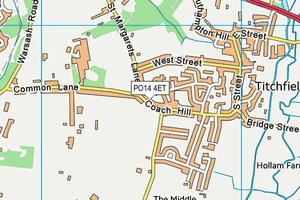 PO14 4ET map - OS VectorMap District (Ordnance Survey) PO14 4ET map - OS VectorMap District (Ordnance Survey)