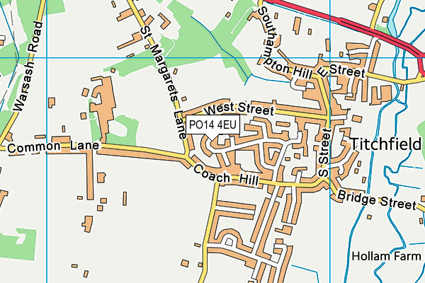 PO14 4EU map - OS VectorMap District (Ordnance Survey) PO14 4EU map - OS VectorMap District (Ordnance Survey)